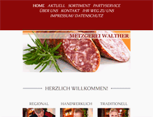 Tablet Screenshot of metzgerei-walther.de